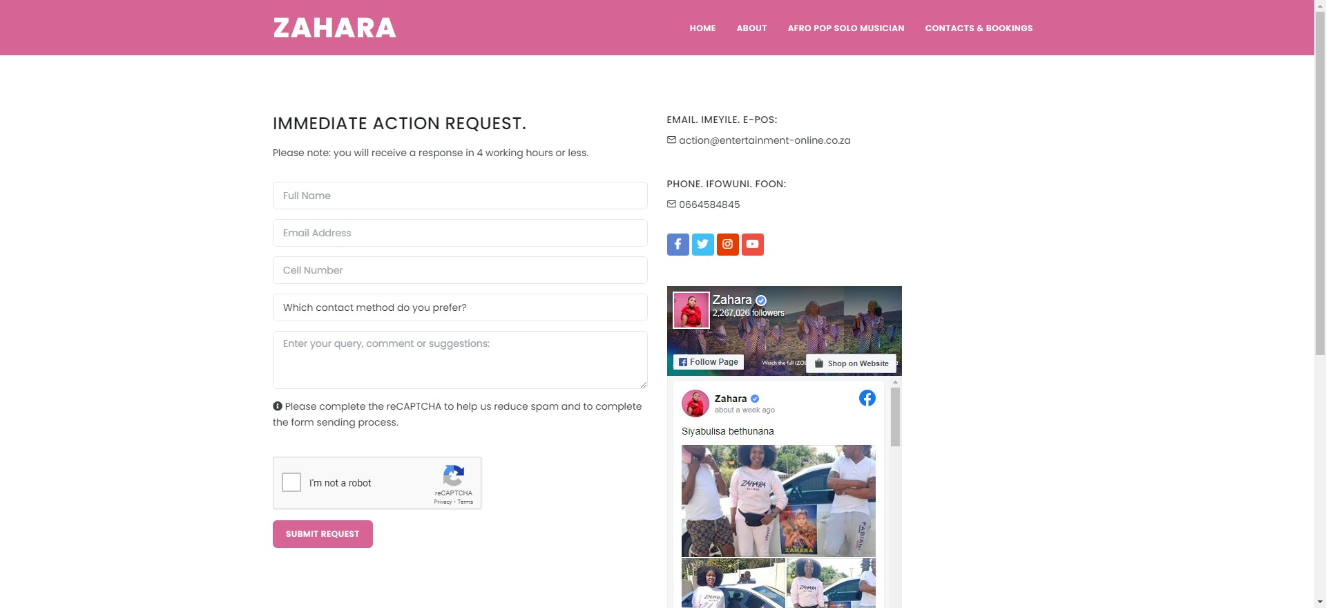 HTML Website Design - Contact